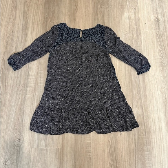 Anthropologie Holding Horses prairie blue long sleeve ruffle mini dress boho 8 - Picture 4 of 7